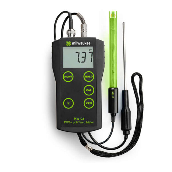 Miernik pH i temperatury wody Milwaukee MW102 PRO+ 2-in-1 z ATC