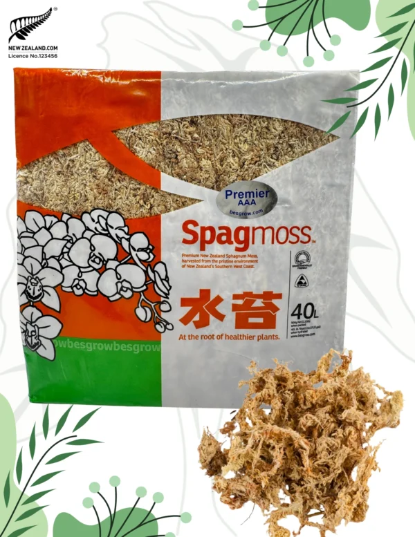 Mech Premier AAA Sphagnum Naturalny Besgrow Sphagmoss 500g/40l Nowozelandzki