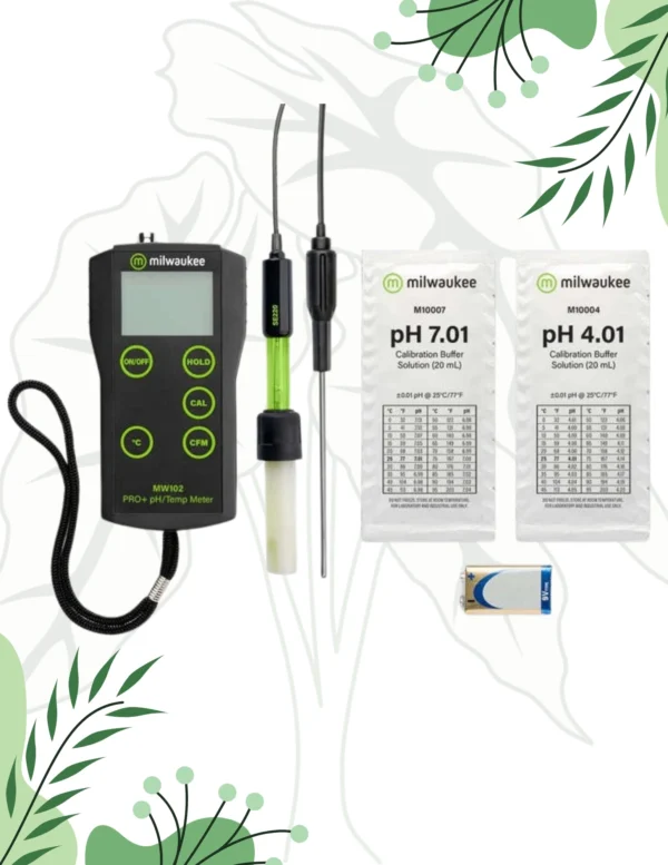 Miernik pH i temperatury wody Milwaukee MW102 PRO+ 2-in-1 z ATC - obrazek 2
