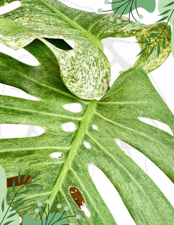 Monstera White Monster Variegata Ø-12cm H-25cm - obrazek 4