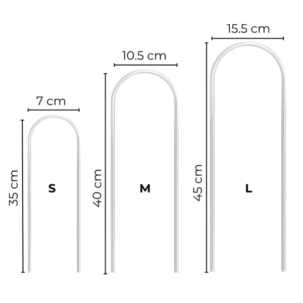 Przezroczysty łuk do roślin – łukowa podpórka z akrylu, do pnączy S - 35cm - obrazek 2