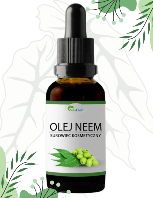 Olej neem Nierafinowany 100ml Przeciwdziała Szkodnikom Zapobiega Chorobom Nawóz
