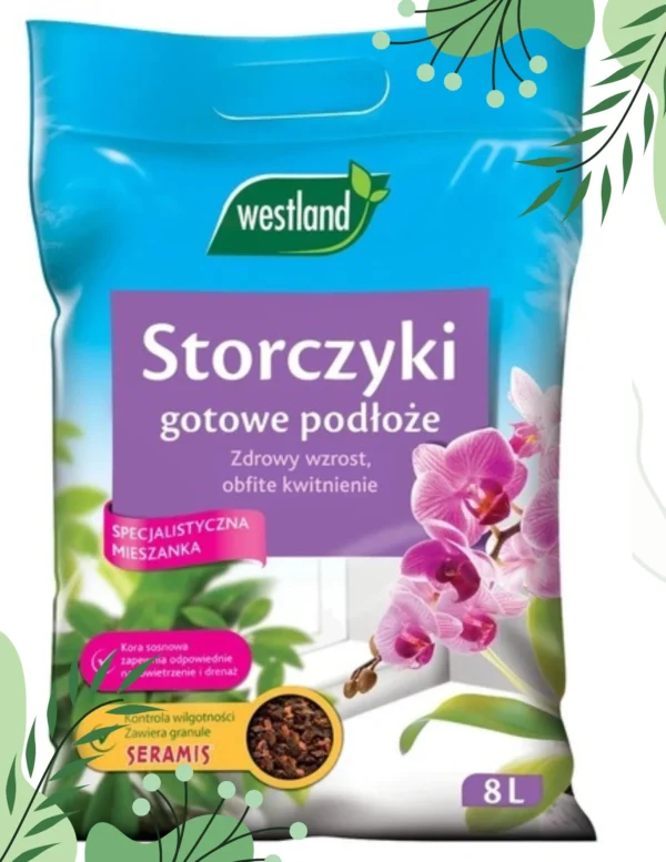 Podłoże Westland ziemia do storczyków 8L z dodatkiem Seramis