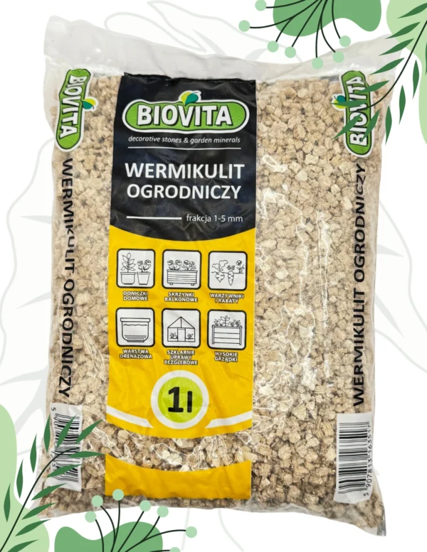 Wermikulit Biovita Dodatek do podłoża Spulchnia 1-5mm 1L