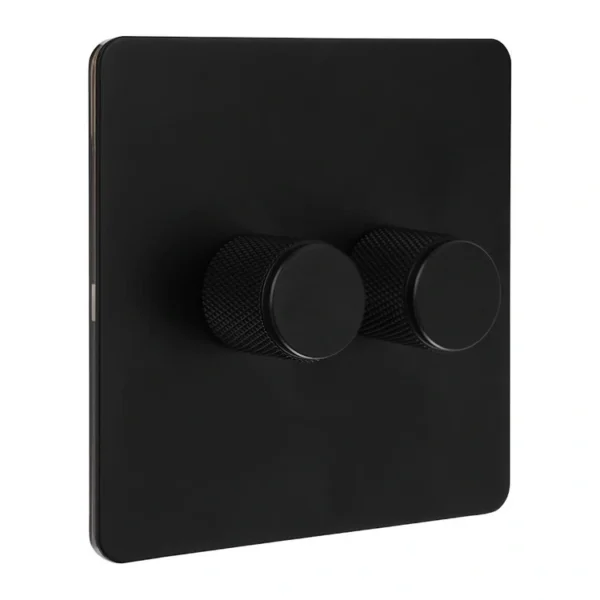 VERTICANA Wall Dimmer 2-Way Black Ściemniacz ścienny czarny podwójny - obrazek 2