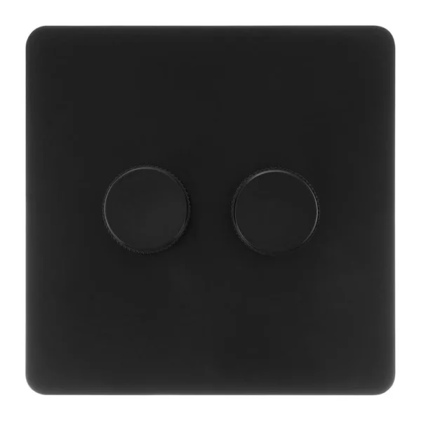 VERTICANA Wall Dimmer 2-Way Black Ściemniacz ścienny czarny podwójny - obrazek 3